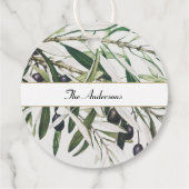 Aangepaste Olijfafdeling Prettige feestdagen Bedankjes Labels (Achterkant)
