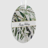 Aangepaste  Olijfafdeling Prettige feestdagen Ornament (voorkant)