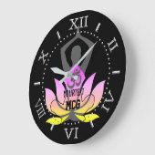 Aangepaste OM Namaste Lotus Flower Yoga Pose Grote Klok (Hoek)