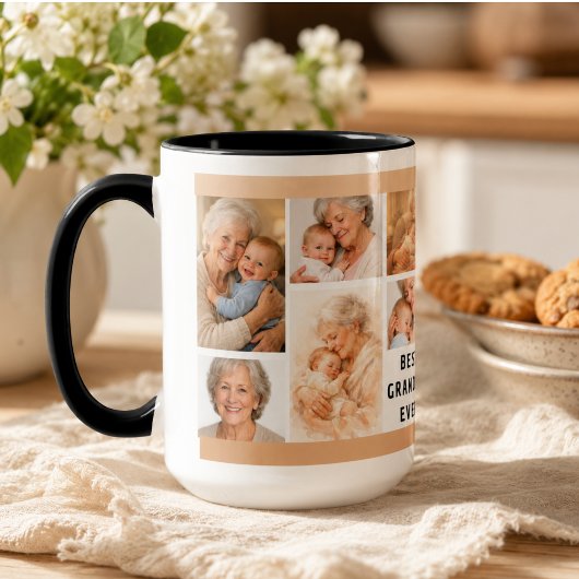 Aangepaste oma-fotocollage | Oma- en opa-dag Mok