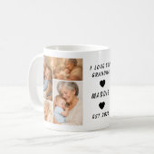 Aangepaste oma-fotocollage | Opa en oma-dag Koffiemok (Voorkant links)