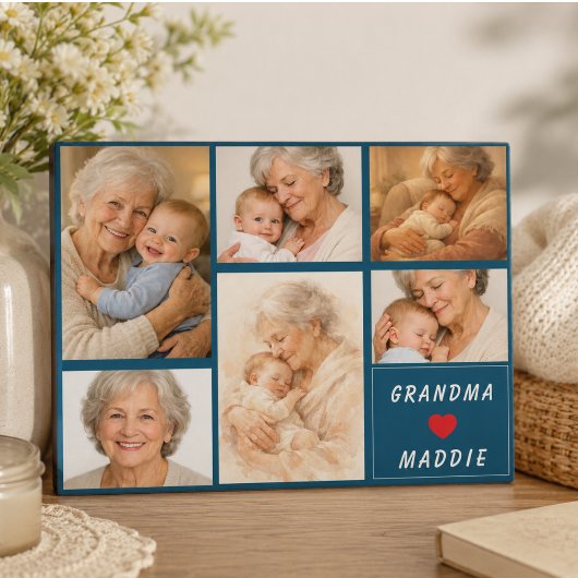 Aangepaste oma-fotocollage | Ouderdag Fotoplaat