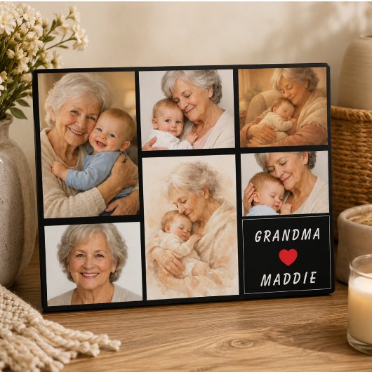 Aangepaste oma-fotocollage | Ouderdag Fotoplaat