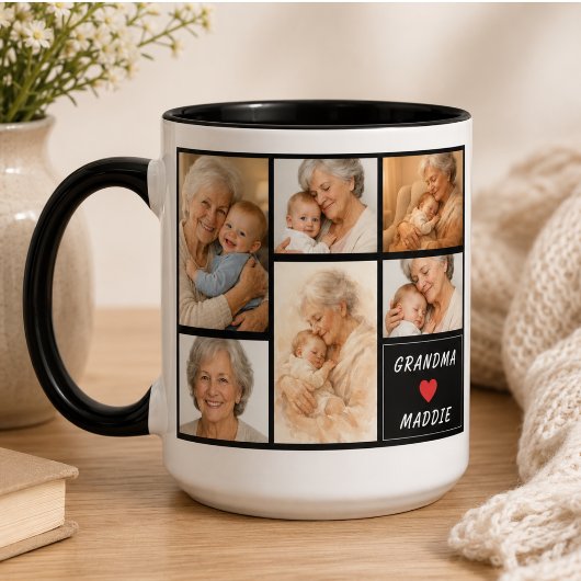 Aangepaste oma-fotocollage | Ouderdag Mok