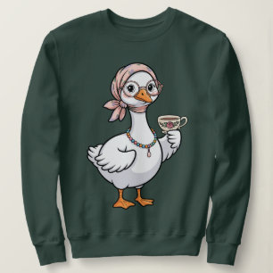 Aangepaste oma-gans op vrije voeten, schattige oma trui