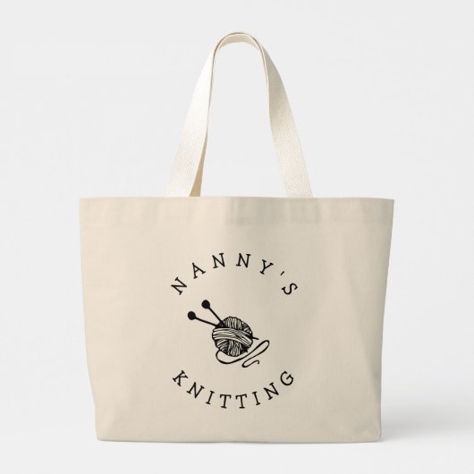 Aangepaste oma gepersonaliseerde breizak grote tote bag (Achterkant)