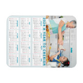 Aangepaste oma kleinkinderen foto 2024 jaar kalend magneet (Horizontaal)