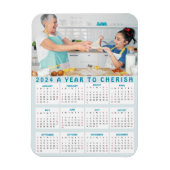 Aangepaste oma kleinkinderen foto 2024 jaar kalend magneet (Verticaal)