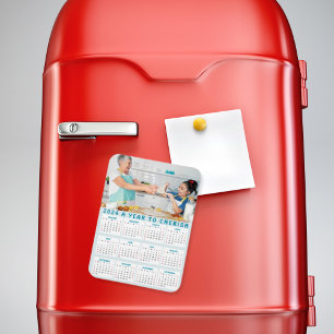 Aangepaste oma kleinkinderen foto 2024 jaar kalend magneet