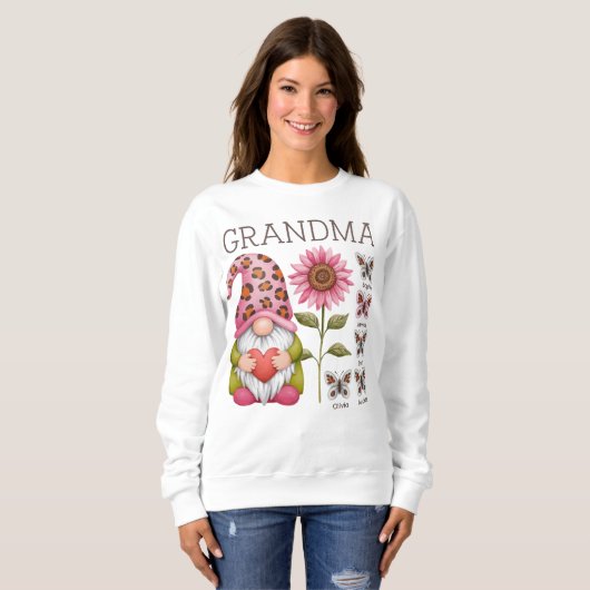 Aangepaste oma met Kind namen, moeder en oma Trui (Voorkant volledig)