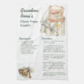 Aangepaste Oma Moeder Recepten Suikerkoekjes Aande Theedoek (Verticaal)
