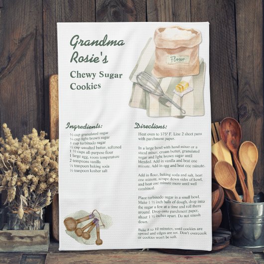 Aangepaste Oma Moeder Recepten Suikerkoekjes Aande Theedoek