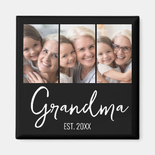 Aangepaste Oma Opgericht Jaar 3 Foto Magneet