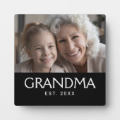 Aangepaste Oma Opgericht Moderne Typografie Foto Fotoplaat (Voorkant)