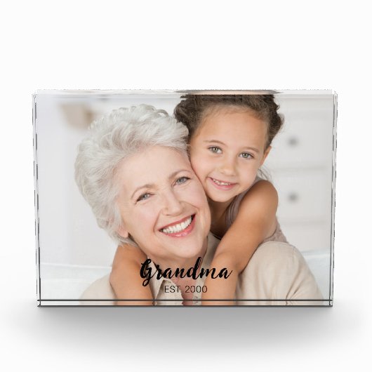 Aangepaste Oma Opgerichte Moderne Schrift Fotoblokken (Voorkant)