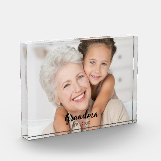 Aangepaste Oma Opgerichte Moderne Schrift Fotoblokken (Links)