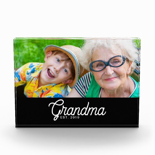 Aangepaste Oma Opgerichte Moderne Script Fotoblokken (Voorkant)