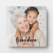Aangepaste Oma Oprichtte Moderne Scriptie Foto Fotoplaat (Voorkant)
