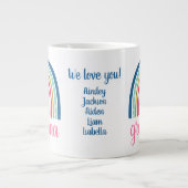 Aangepaste Oma Regenboog Grote Koffiekop (Voorkant)