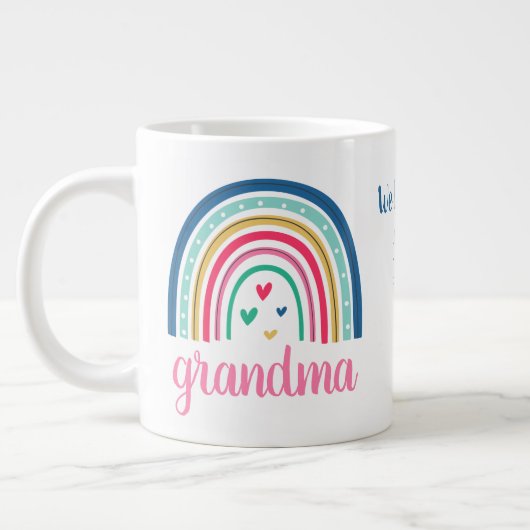 Aangepaste Oma Regenboog Grote Koffiekop (Links)