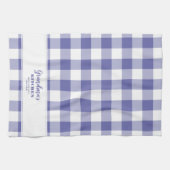 Aangepaste Oma's Keuken Periwinkle Blauw Elegant Theedoek (Horizontaal)