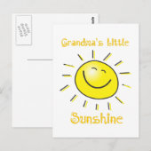 Aangepaste oma's Little Sunshine Fun Sun Briefkaart (Voorkant / Achterkant)