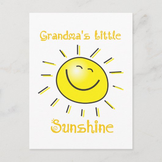 Aangepaste oma's Little Sunshine Fun Sun Briefkaart (Voorkant)