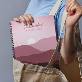 Aangepaste Ombre Mauve Taupe Licht Roze Abstract Planner