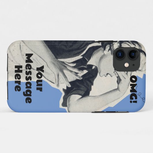 Aangepaste OMG bericht antiek 50s iPhone / iPad ho Case-Mate iPhone Case (Achterkant (horizontaal))