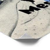 Aangepaste OMG bericht antiek 50's Print Poster (Hoek)