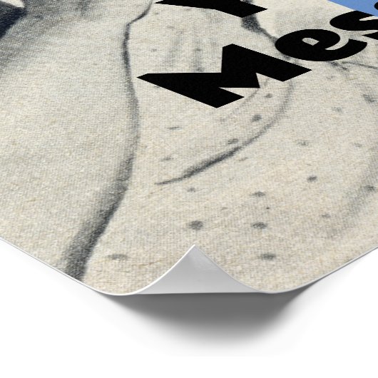 Aangepaste OMG bericht antiek 50's Print Poster (Hoek)