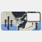 Aangepaste OMG bericht antiek 50s Telefoon Case Samsung Galaxy Hoesje (Linkerkant)