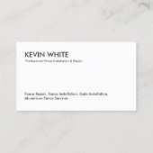 Aangepaste omheining visitekaartje (Achterkant)