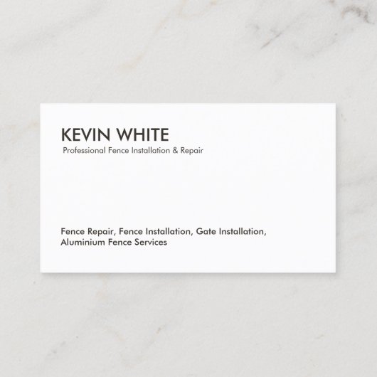 Aangepaste omheining visitekaartje (Achterkant)