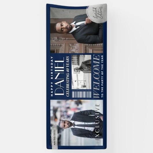 Aangepaste omslag van tijdschrift Moderne verjaard Spandoek (Verticaal)