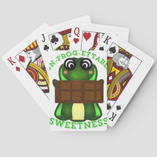 Aangepaste On-vergetelijke Zoetheid Kikker Cadeau Pokerkaarten (Achterkant)
