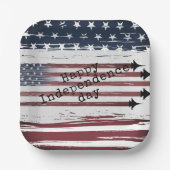 aangepaste Onafhankelijkheidsdag vliegtuigvlag pap Papieren Bordje (Voorkant)