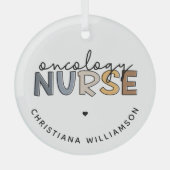 Aangepaste oncologie verpleegkunde oncologie RN ca Glas Ornament (Voorkant)