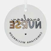 Aangepaste oncologie verpleegkunde oncologie RN ca Glas Ornament (Achterkant)