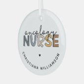 Aangepaste oncologie verpleegkunde oncologie RN ca Glas Ornament (Voorkant links)