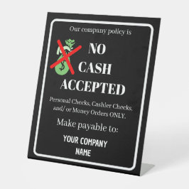 Aangepaste Onder rembours geaccepteerd | Zakelijk  Reclamebord Met Voetstuk