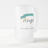 Aangepaste onderneming met Logo voorgevormde Mokke Matglas Bierpul (Voorkant rechts)