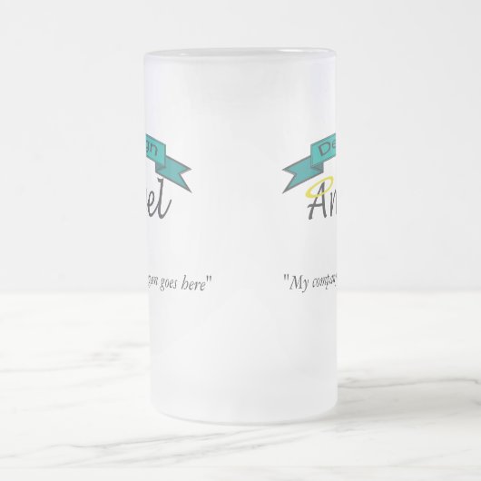 Aangepaste onderneming met Logo voorgevormde Mokke Matglas Bierpul (Center)