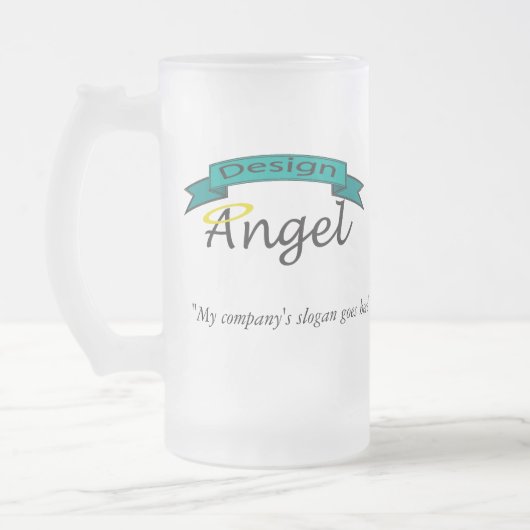 Aangepaste onderneming met Logo voorgevormde Mokke Matglas Bierpul (Links)