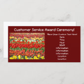 Aangepaste onderscheiding Uitnodiging Kaarten Tulp (Voorkant / Achterkant)