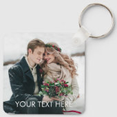 Aangepaste onderschriften persoonlijke foto-Sleute Sleutelhanger (Achterkant)