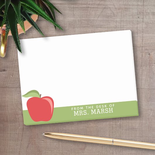 Aangepaste Onderwijsappel met Moderne Appel Post-it® Notes