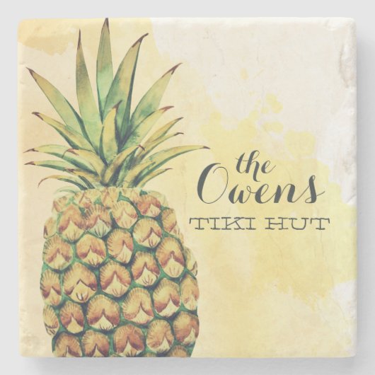 Aangepaste Onderzetters ananas (Voorkant)