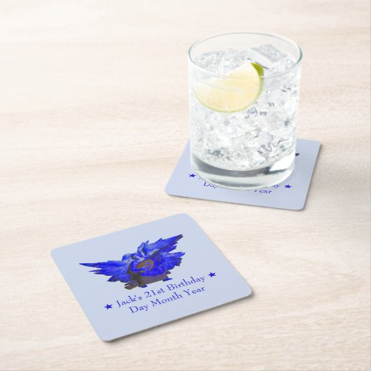 Aangepaste Onderzetters met gedrukt karton, Blue A (Insitu)