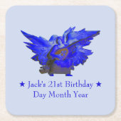 Aangepaste Onderzetters met gedrukt karton, Blue A (Voorkant)